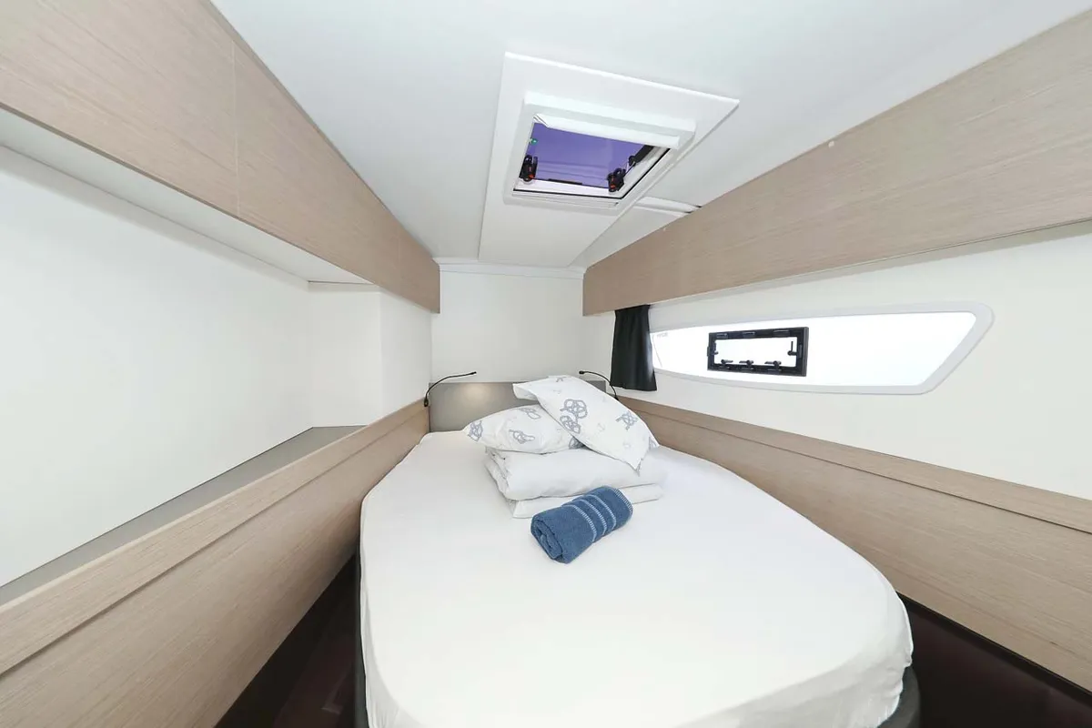 Cabin on La Mula, a Fountaine Pajot Astrea 42 catamaran at Grad Trogir, Croatia