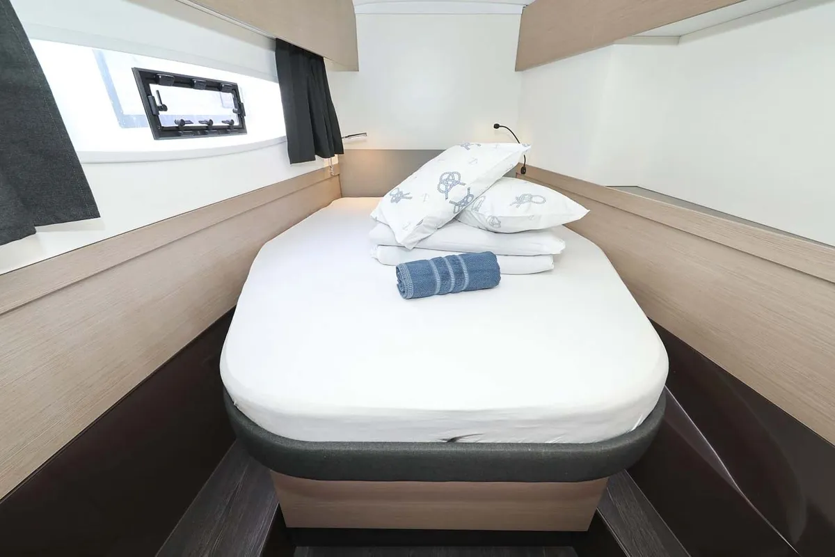 Cabin on La Mula, a Fountaine Pajot Astrea 42 catamaran at Grad Trogir, Croatia