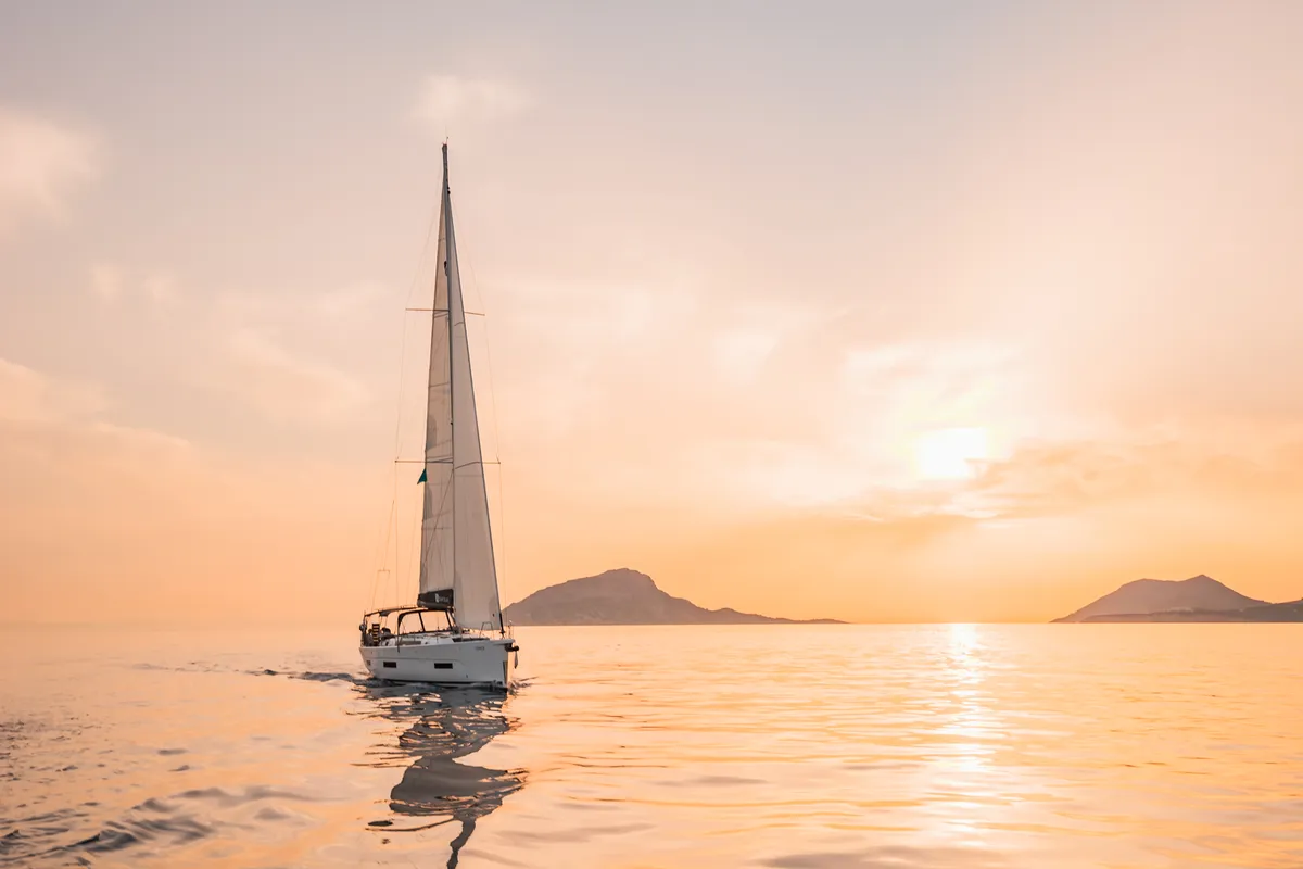 Exterior view of PERSEIDE, a Dufour 530 sailboat at Capo d'Orlando, Italy