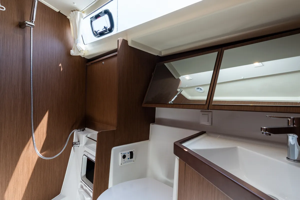 Head on Argyroula, a Beneteau Oceanis 41.1 sailboat at Lefkada, Greece
