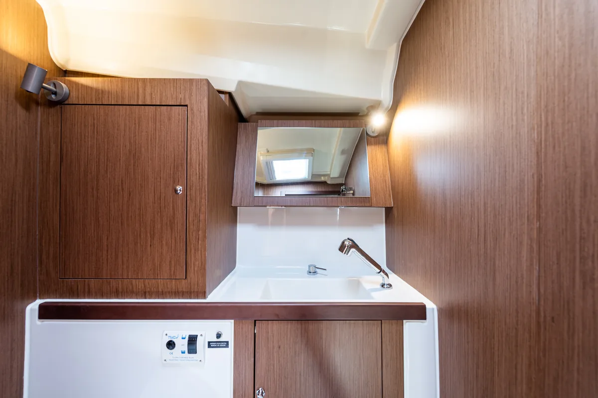 Head on Argyroula, a Beneteau Oceanis 41.1 sailboat at Lefkada, Greece