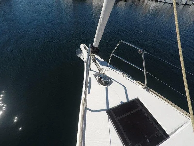 Deck of Petra, a Dufour 460 GL sailboat at Grad Šibenik, Croatia