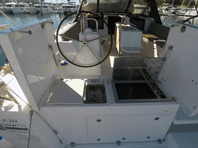 Deck of Petra, a Dufour 460 GL sailboat at Grad Šibenik, Croatia