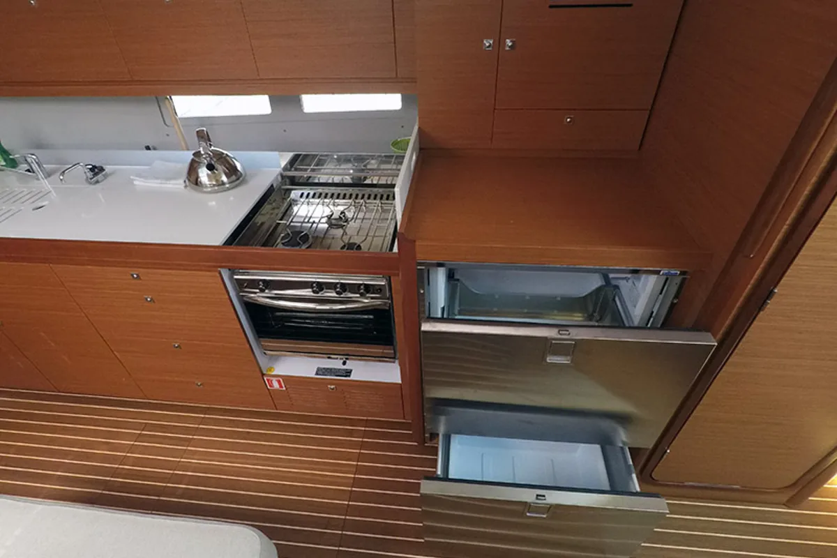 Galley of Petra, a Dufour 460 GL sailboat at Grad Šibenik, Croatia
