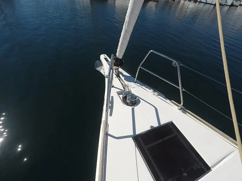 Deck of Petra, a Dufour 460 GL sailboat at Grad Šibenik, Croatia
