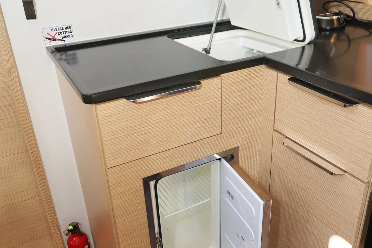 Galley of Tropea, a Hanse 510 sailboat at Grad Kaštela, Croatia