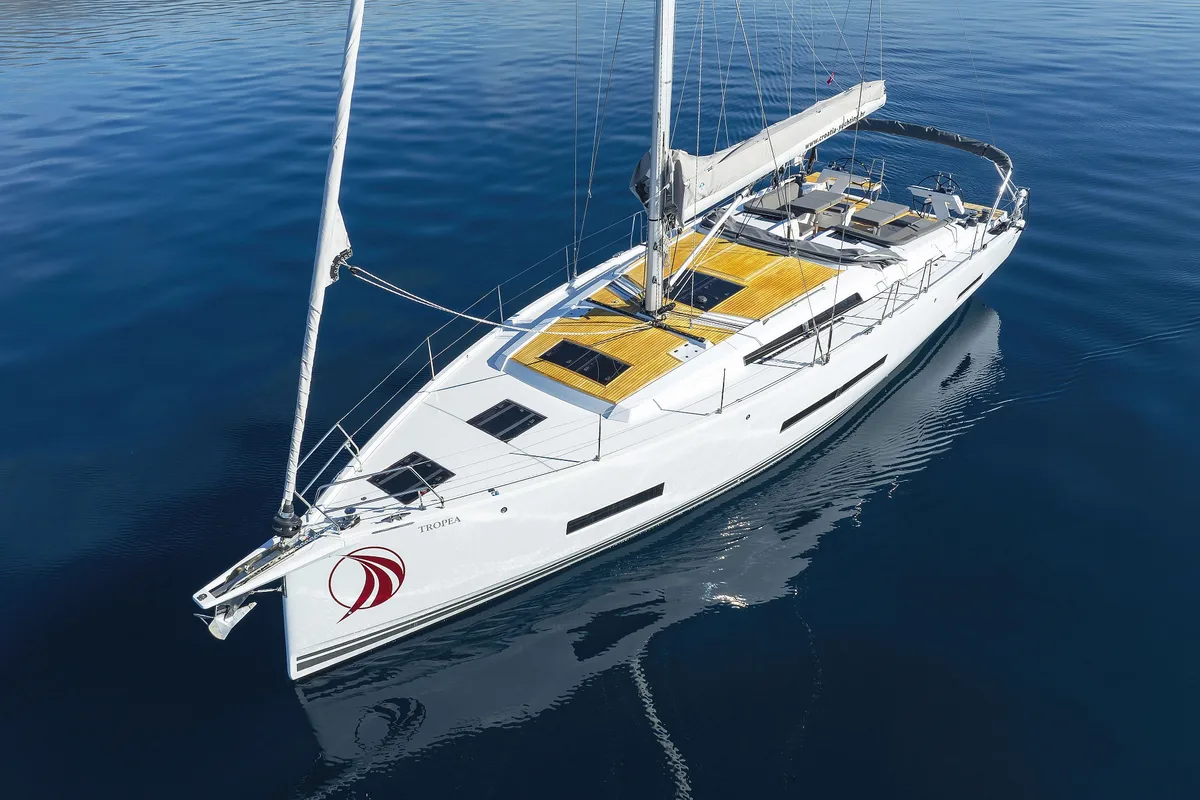 Exterior view of Tropea, a Hanse 510 sailboat at Grad Kaštela, Croatia