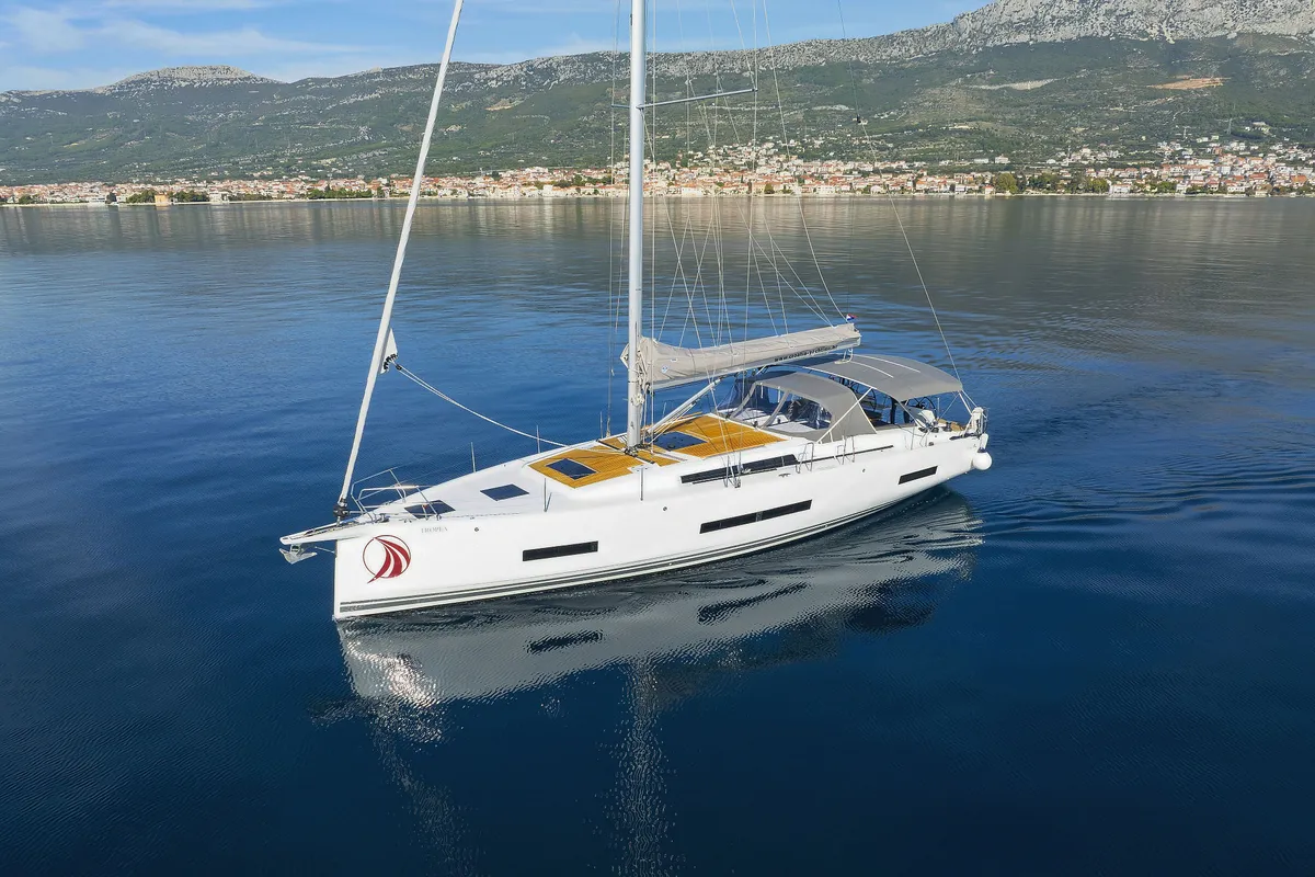 Exterior view of Tropea, a Hanse 510 sailboat at Grad Kaštela, Croatia