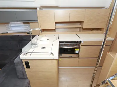 Galley of Terna, a Hanse 458 sailboat at Šibenik, Croatia