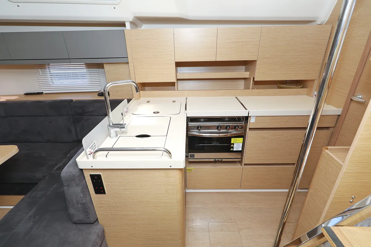 Galley of Terna, a Hanse 458 sailboat at Šibenik, Croatia