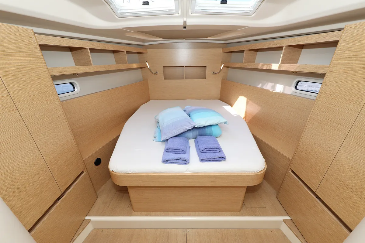 Cabin on Terna, a Hanse 458 sailboat at Šibenik, Croatia