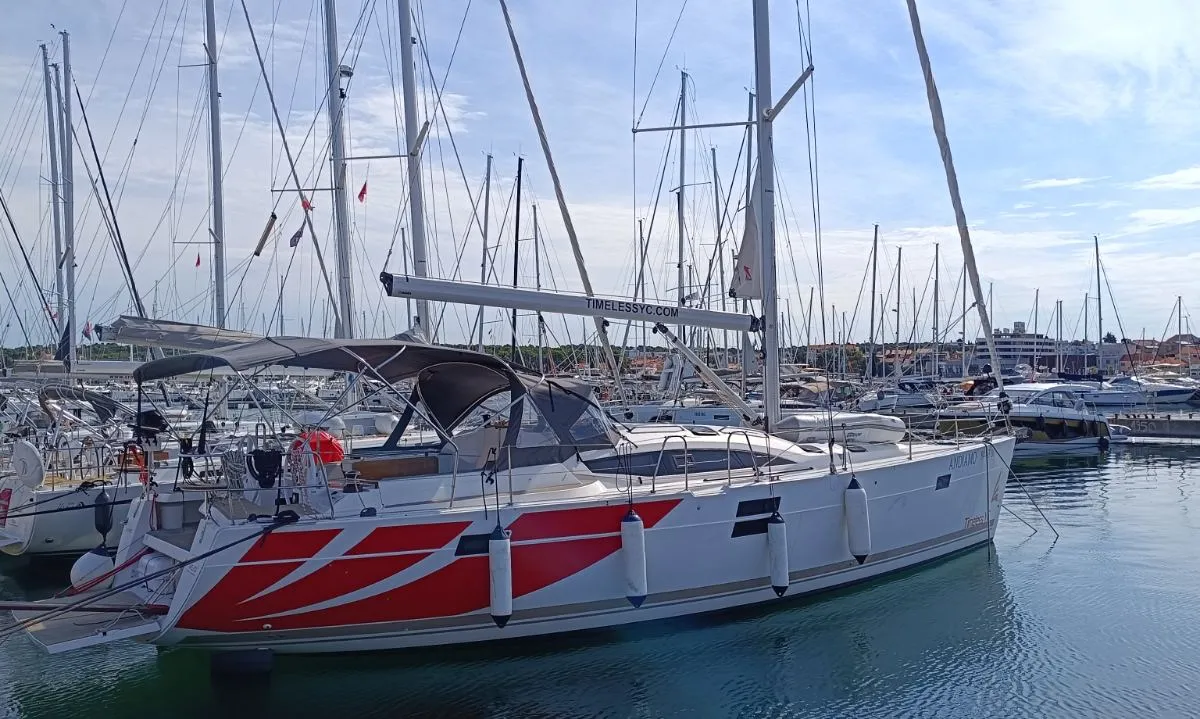 Andiamo, a Elan Impression 50 sailboat at Grad Biograd na Moru, Croatia