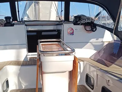 Deck of Andiamo, a Elan Impression 50 sailboat at Biograd na Moru, Croatia