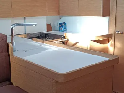 Galley of Andiamo, a Elan Impression 50 sailboat at Biograd na Moru, Croatia