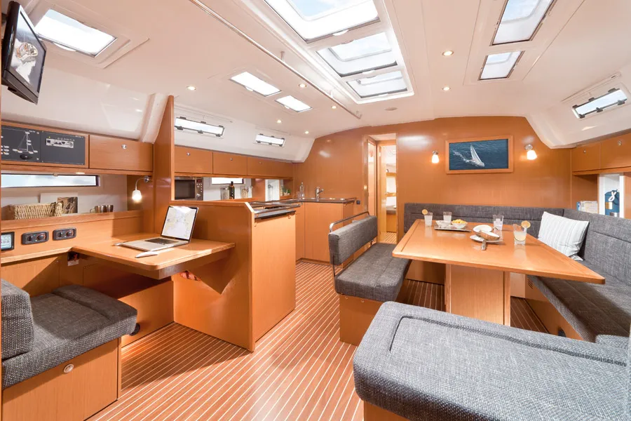 Salon of Rossini, a Bavaria Cruiser 50 sailboat at Sukošan, Croatia