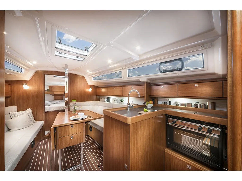 Galley of Whisk, a Bavaria Cruiser 34 sailboat at Općina Sukošan, Croatia