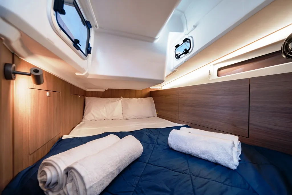 Myriana, a Jeanneau Sun Odyssey 415 sailboat at Marpissa, Greece