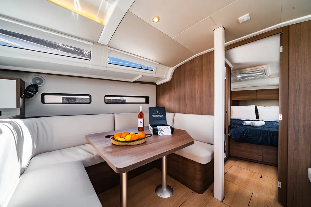 Myriana, a Jeanneau Sun Odyssey 415 sailboat at Marpissa, Greece