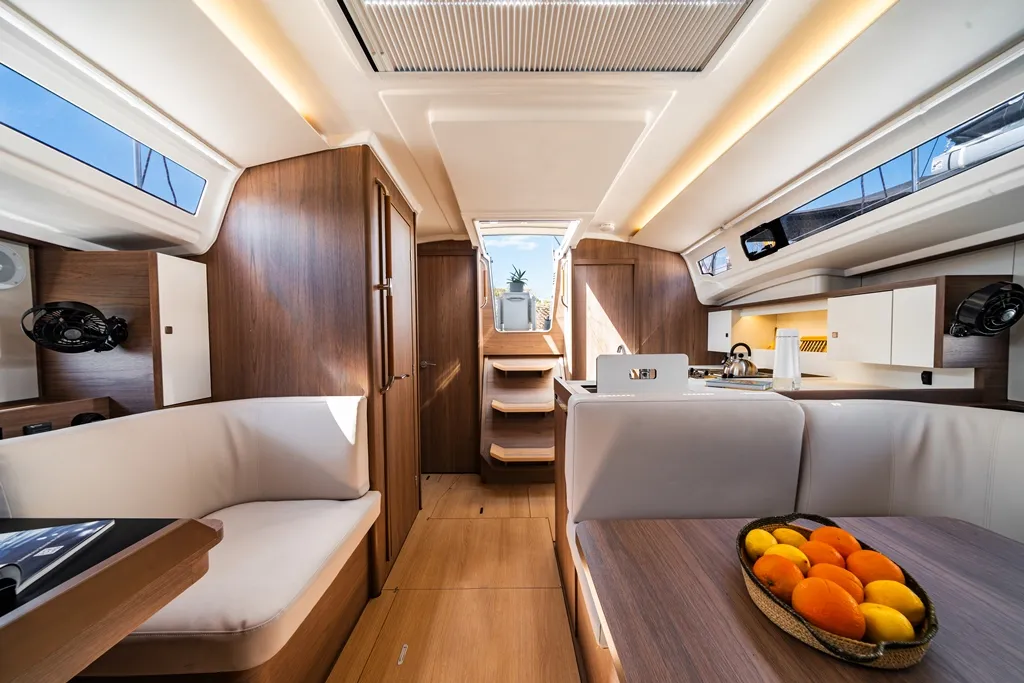 Myriana, a Jeanneau Sun Odyssey 415 sailboat at Marpissa, Greece