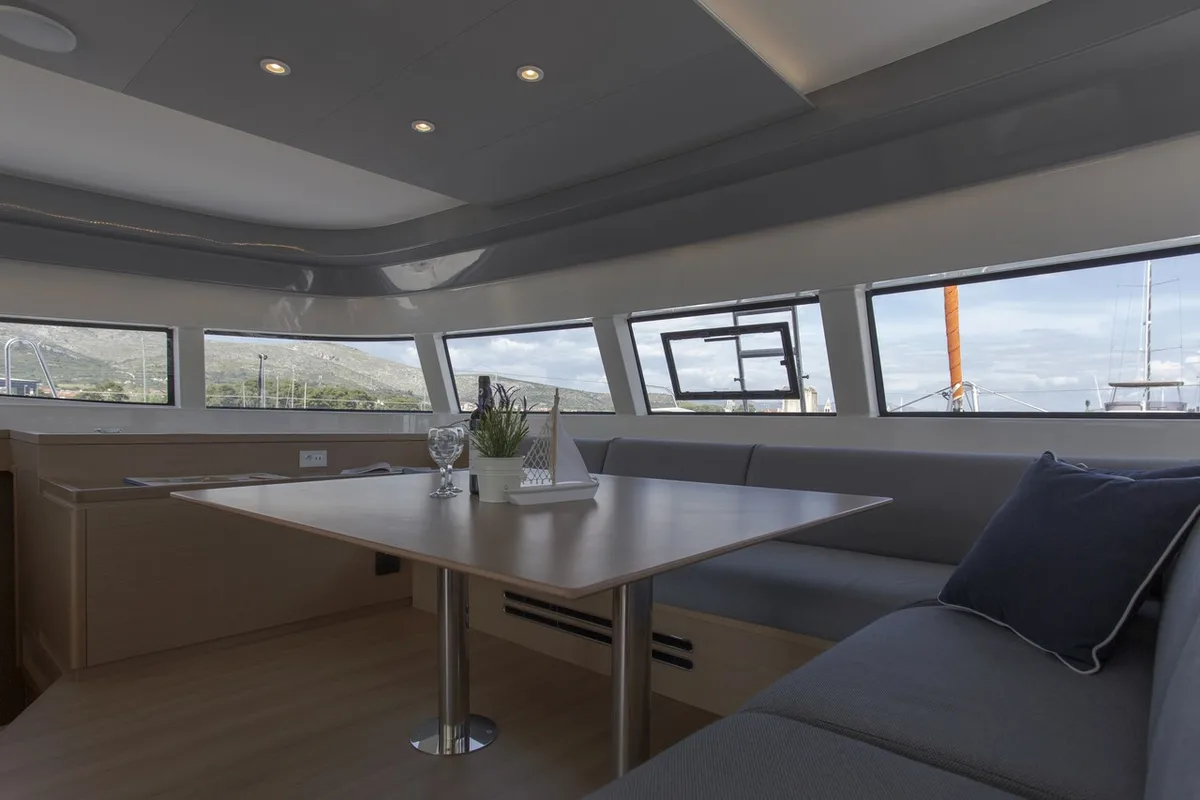 Salon of Tranquillity, a Excess 15 catamaran at Mytikas, Greece