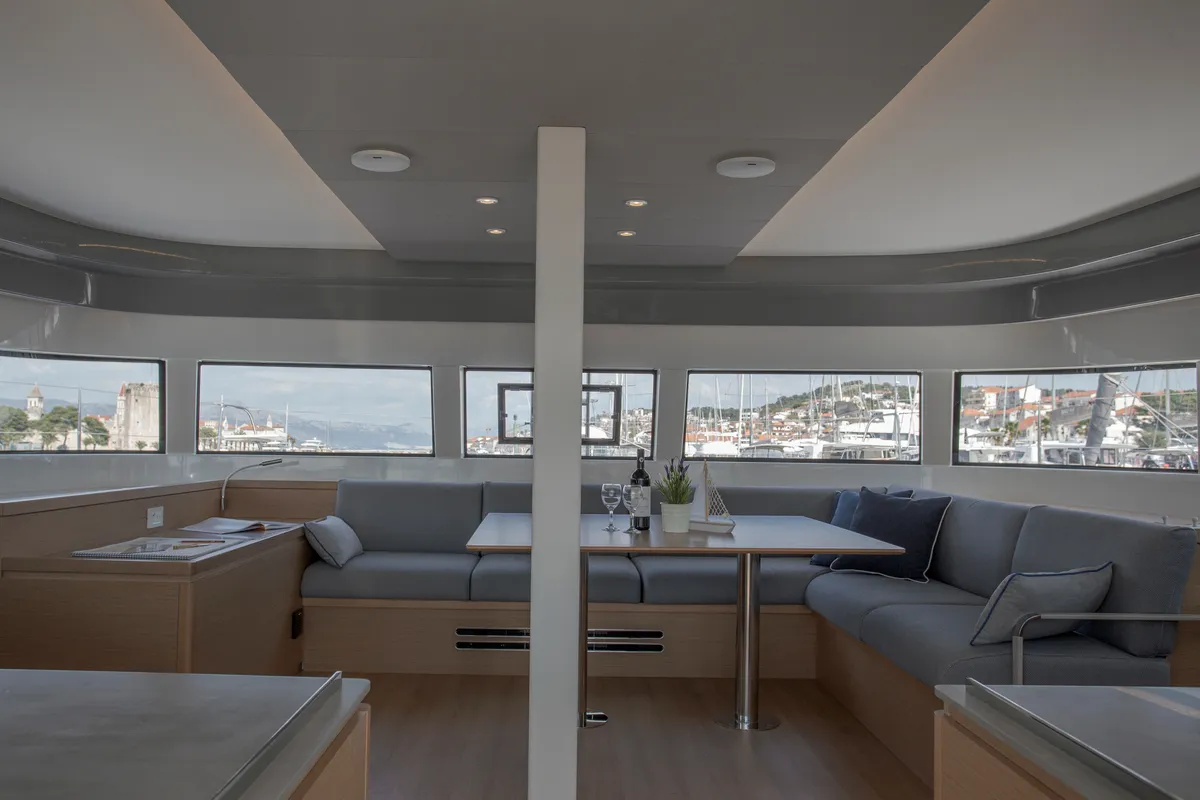 Salon of Tranquillity, a Excess 15 catamaran at Mytikas, Greece