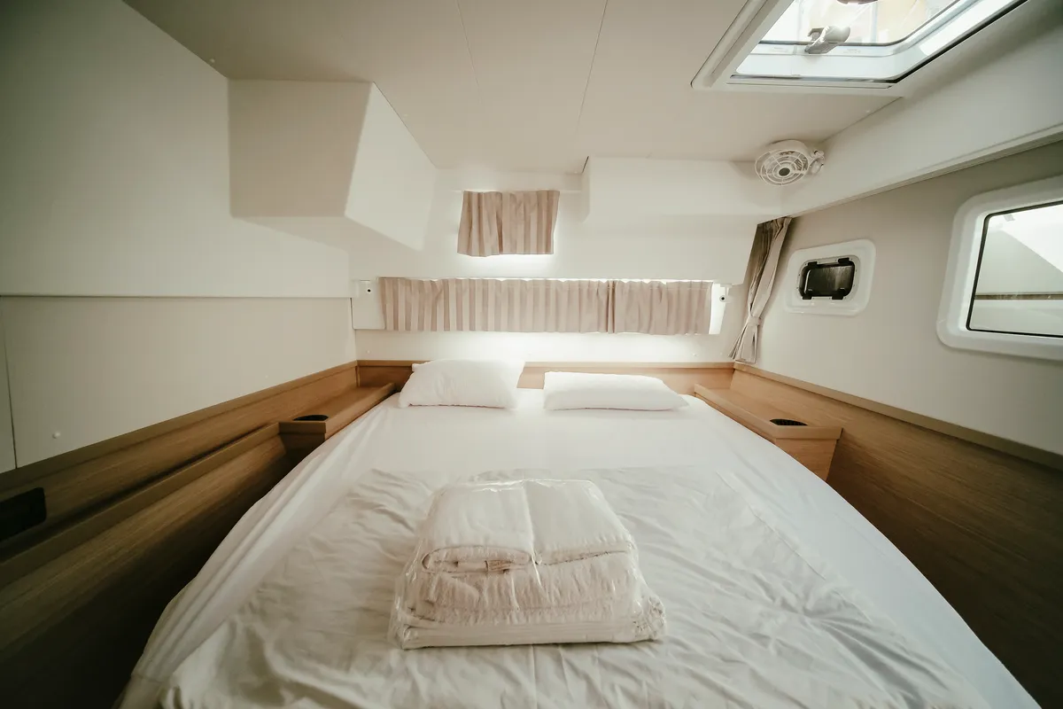 Cabin on Acantha, a Lagoon 42 catamaran at Municipal Unit of Lefkada, Greece