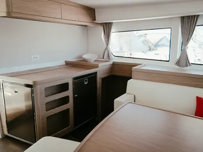 Galley of Acantha, a Lagoon 42 catamaran at Municipal Unit of Lefkada, Greece