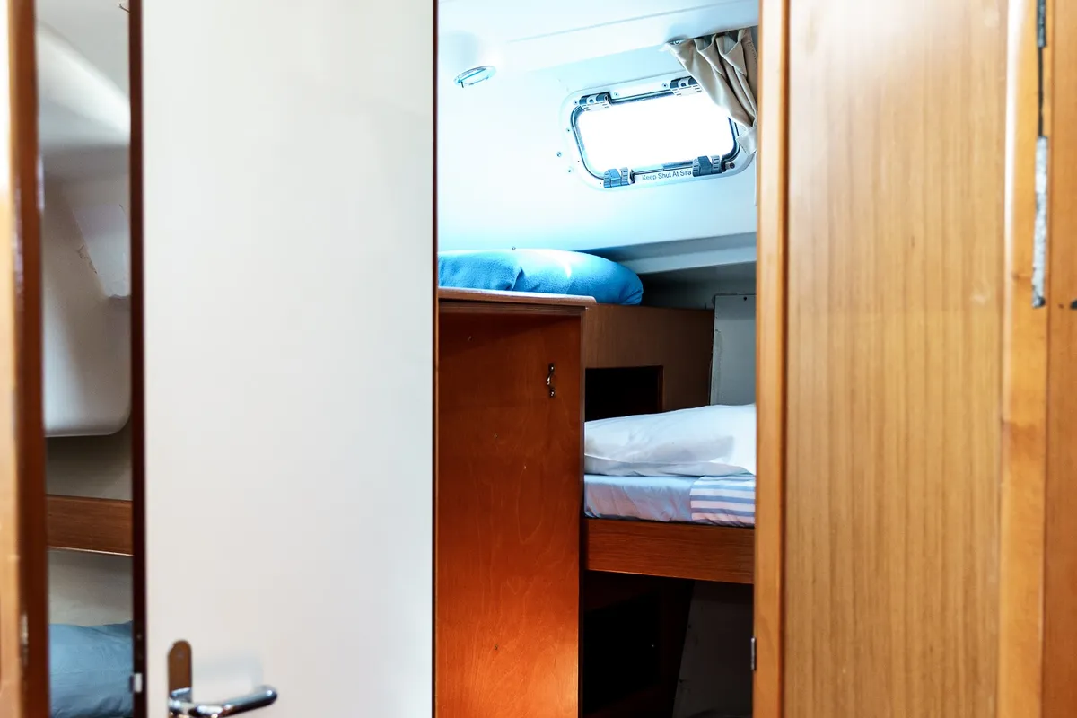 Cabin on Orestis (Refit 2022), a Beneteau Cyclades 50.5 sailboat at Municipal Unit of Ellomenos, Greece