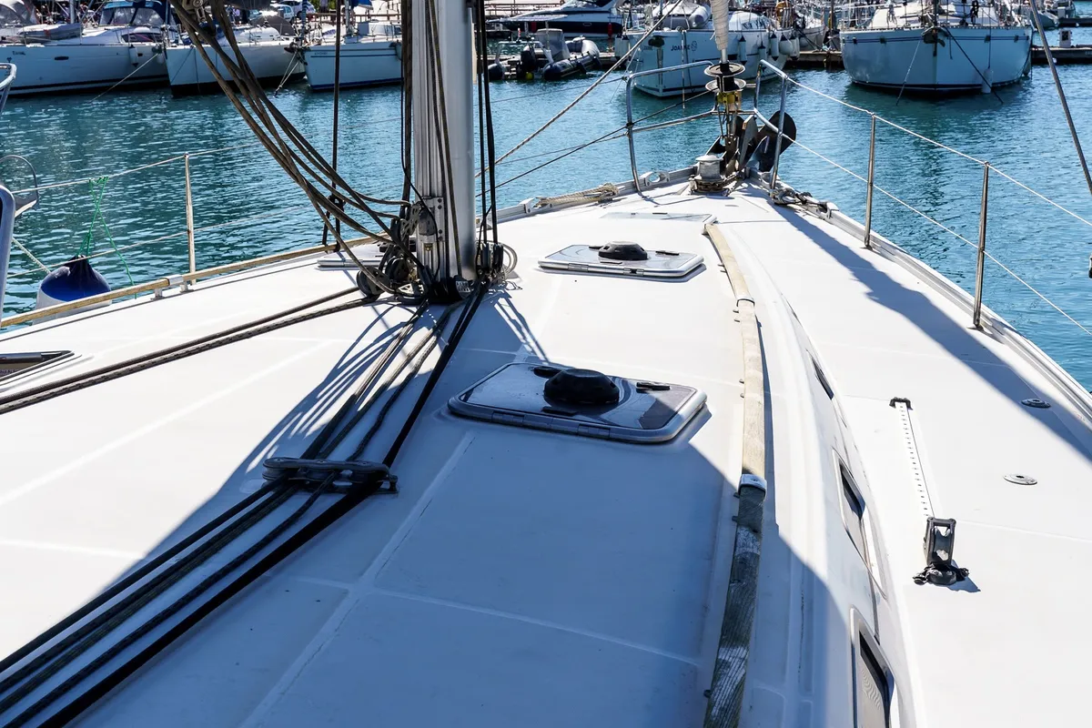 Deck of Orestis (Refit 2022), a Beneteau Cyclades 50.5 sailboat at Municipal Unit of Ellomenos, Greece