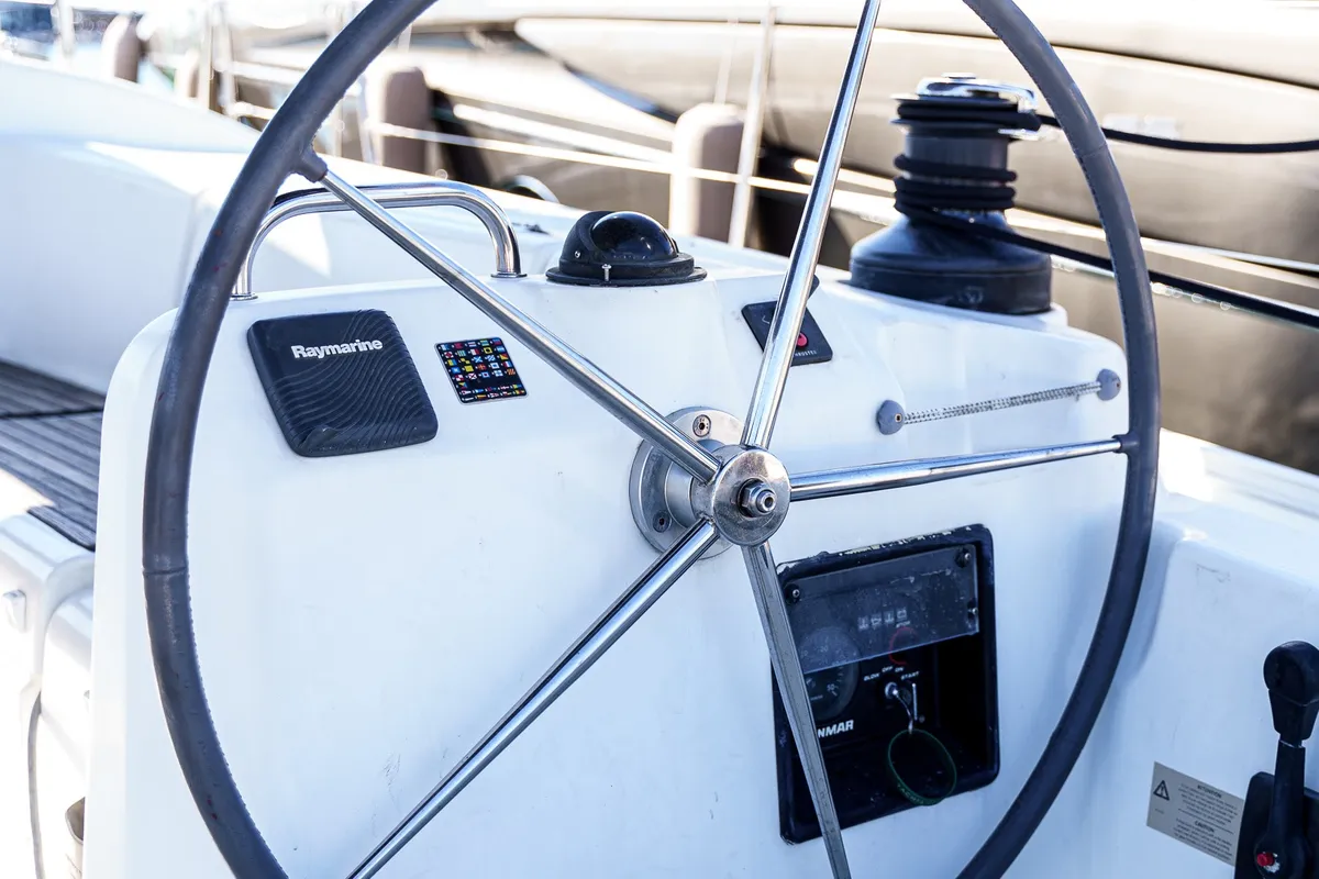 Cockpit of Orestis (Refit 2022), a Beneteau Cyclades 50.5 sailboat at Municipal Unit of Ellomenos, Greece