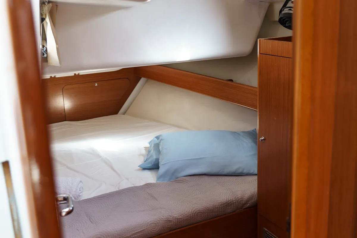 Cabin on Orestis (Refit 2022), a Beneteau Cyclades 50.5 sailboat at Municipal Unit of Ellomenos, Greece