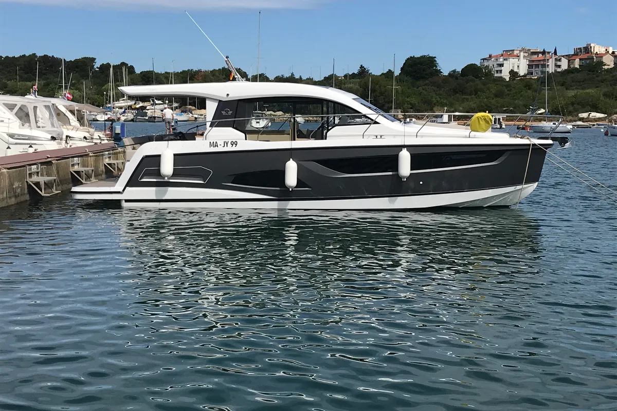 Ecstasea, a Sealine C390 motor yacht at Grad Biograd na Moru, Croatia