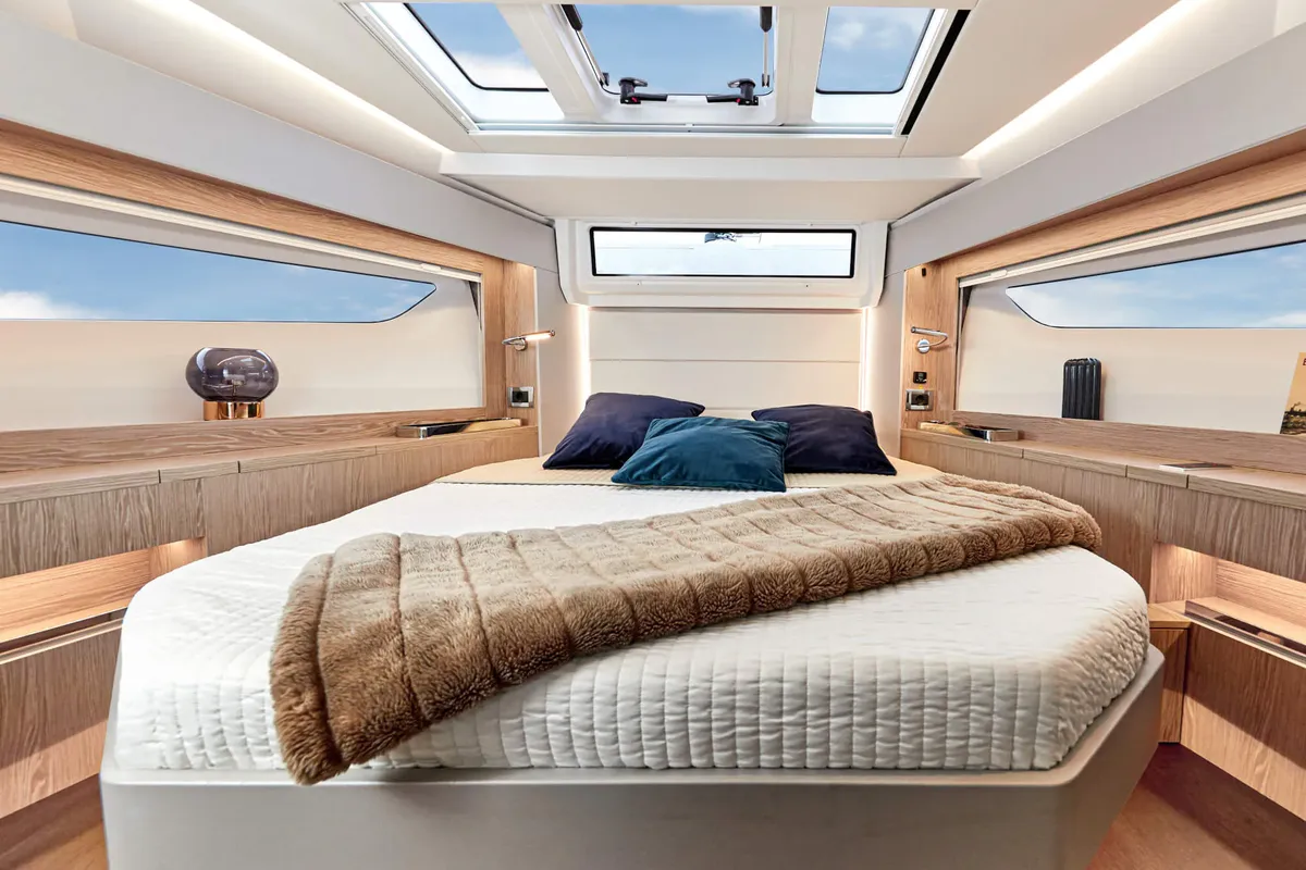 Ecstasea, a Sealine C390 motor yacht at Grad Biograd na Moru, Croatia