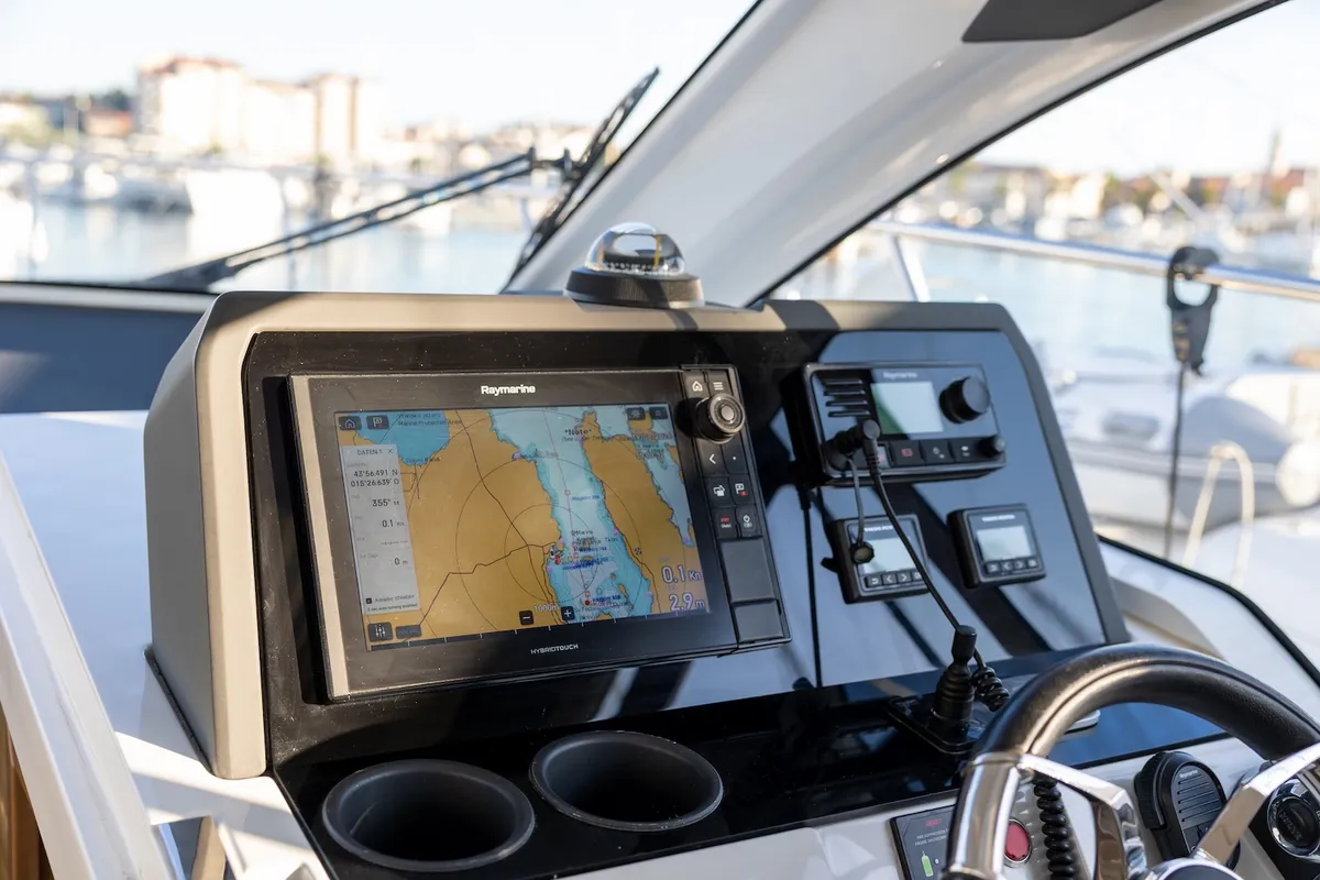 Ecstasea, a Sealine C390 motor yacht at Biograd na Moru, Croatia