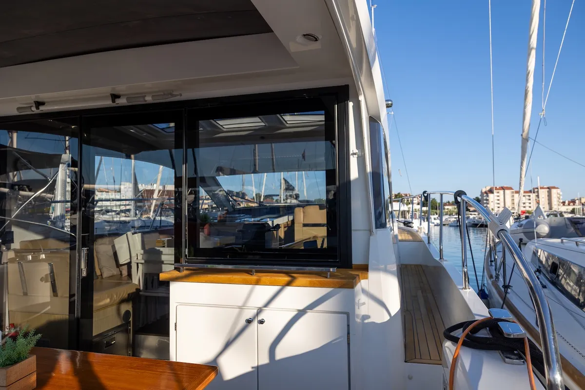 Ecstasea, a Sealine C390 motor yacht at Biograd na Moru, Croatia