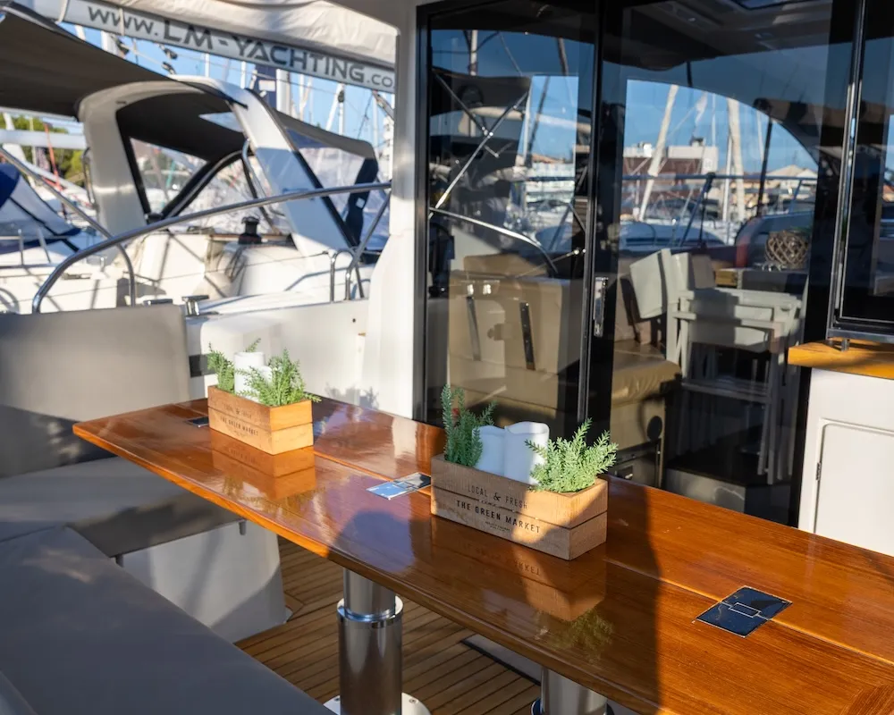 Ecstasea, a Sealine C390 motor yacht at Biograd na Moru, Croatia
