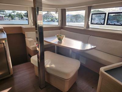 Salon of Karukera, a Lagoon 42 catamaran at Pointe-à-Pitre, France