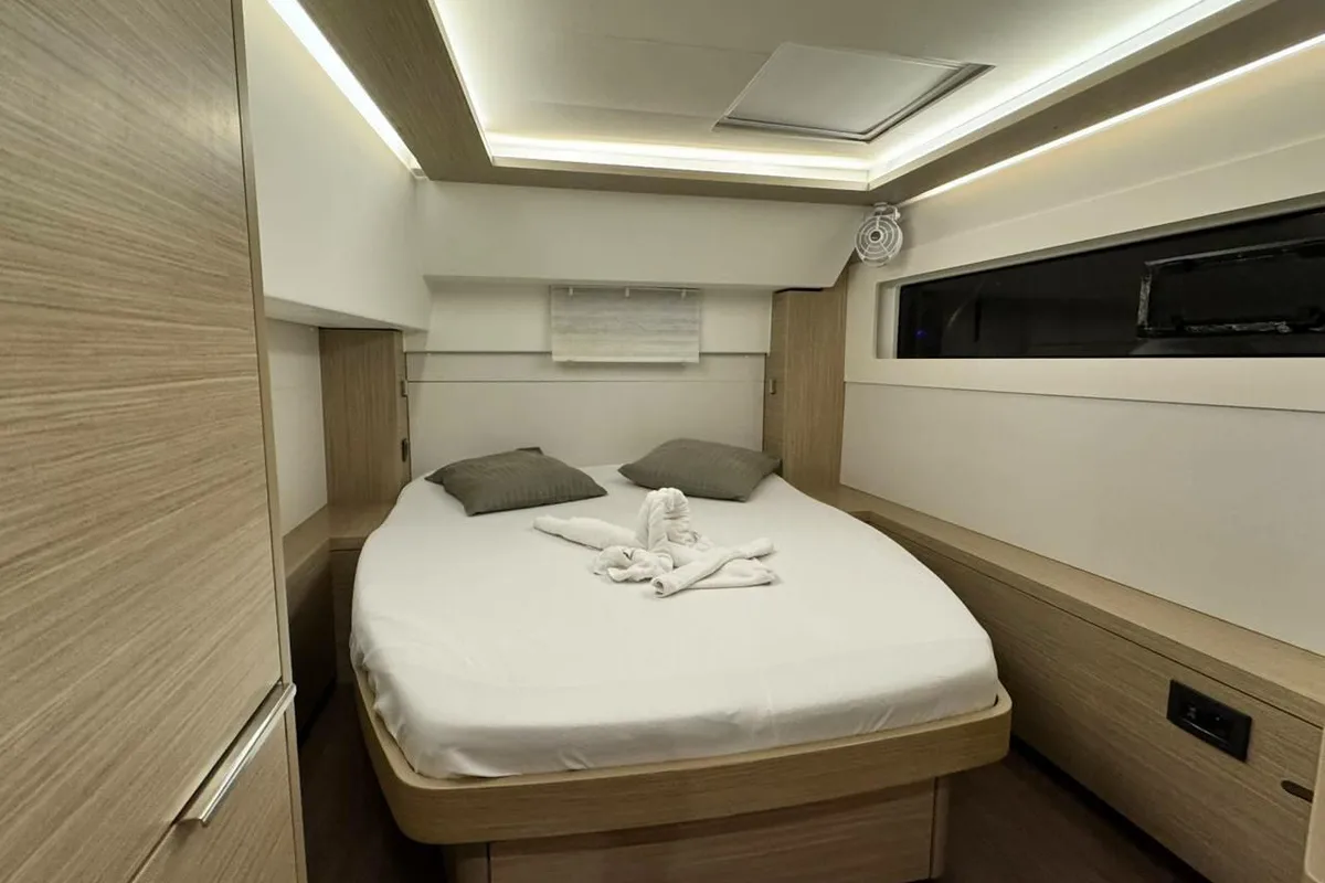 Cabin on Karukera, a Lagoon 42 catamaran at Pointe-à-Pitre, France