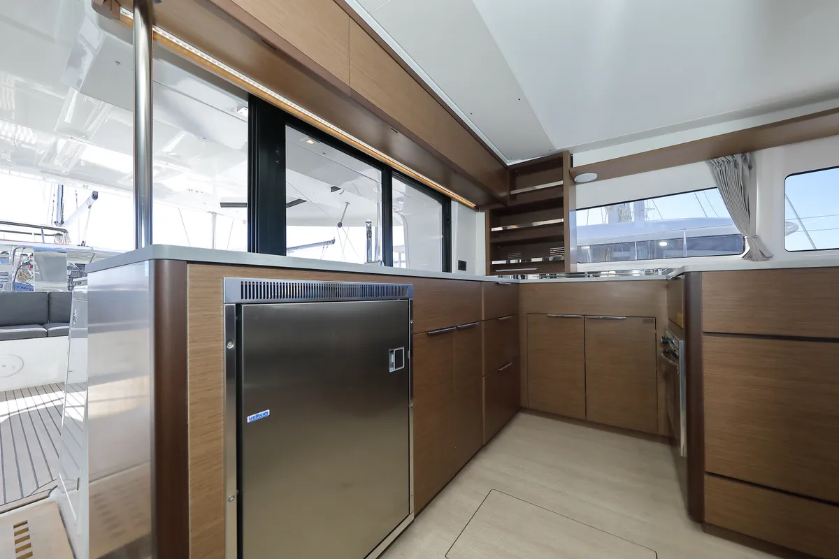 Galley of WHY NOT, a Lagoon 46 catamaran at Sukošan, Croatia