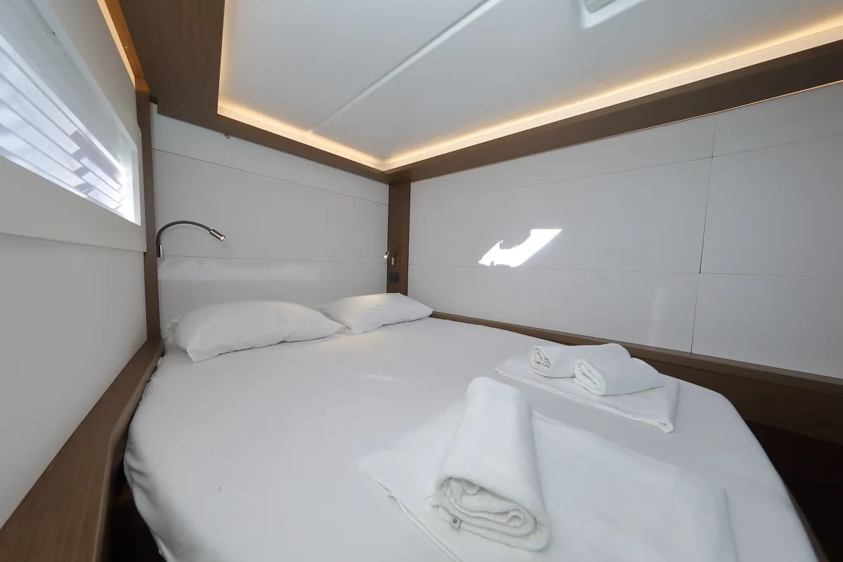 Cabin on WHY NOT, a Lagoon 46 catamaran at Sukošan, Croatia