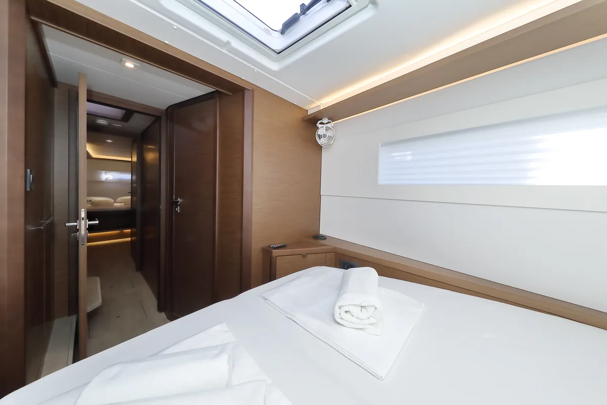 Cabin on WHY NOT, a Lagoon 46 catamaran at Sukošan, Croatia