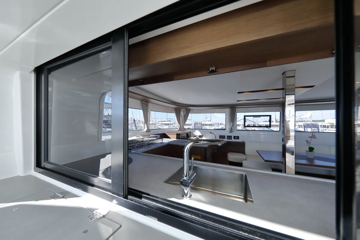 Galley of WHY NOT, a Lagoon 46 catamaran at Sukošan, Croatia
