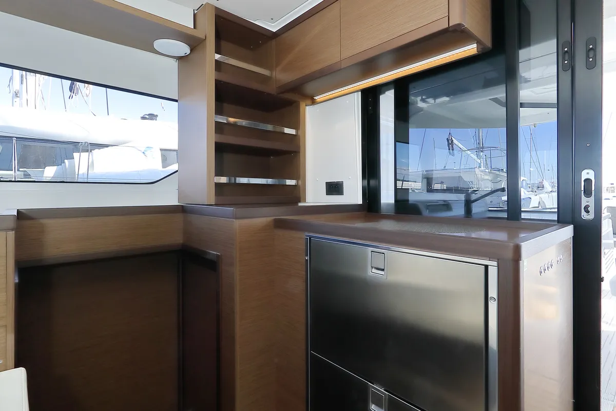 Galley of WHY NOT, a Lagoon 46 catamaran at Sukošan, Croatia