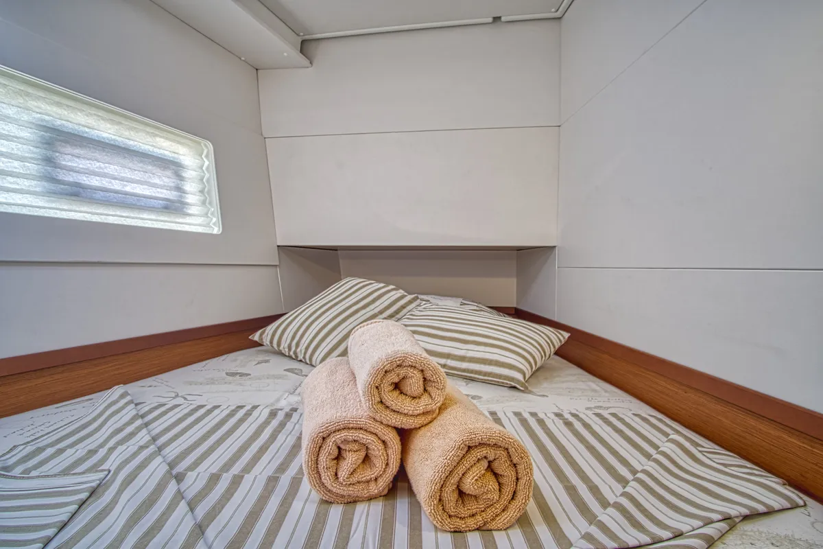 Cabin on LIQUID SPIRIT, a Lagoon 40 catamaran at Rogoznica, Croatia