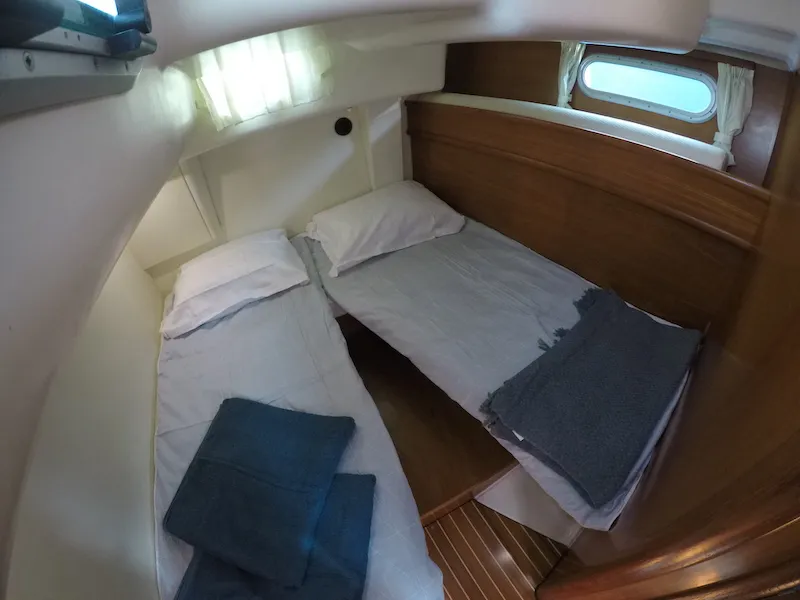 Cabin on Olivia Adriatica, a Jeanneau Sun Odyssey 54 DS sailboat at Grad Šibenik, Croatia