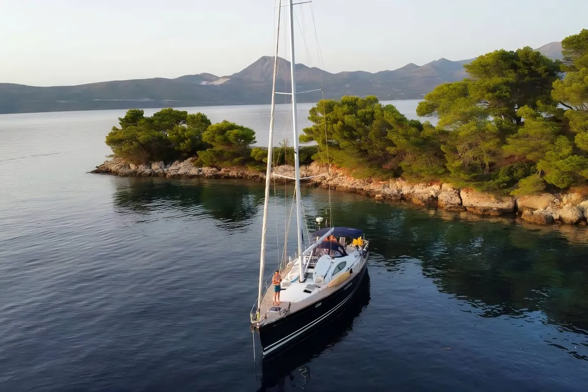 Olivia Adriatica, a Jeanneau Sun Odyssey 54 DS sailboat at Grad Šibenik, Croatia