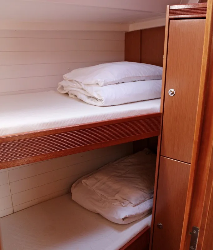 Cabin on Sirena, a Bavaria Cruiser 50 sailboat at Općina Sukošan, Croatia