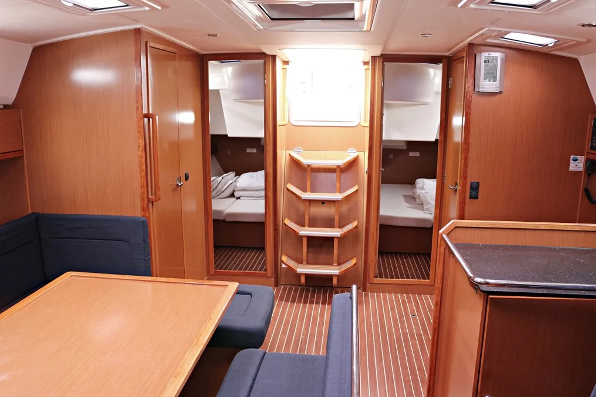 Salon of Sirena, a Bavaria Cruiser 50 sailboat at Općina Sukošan, Croatia