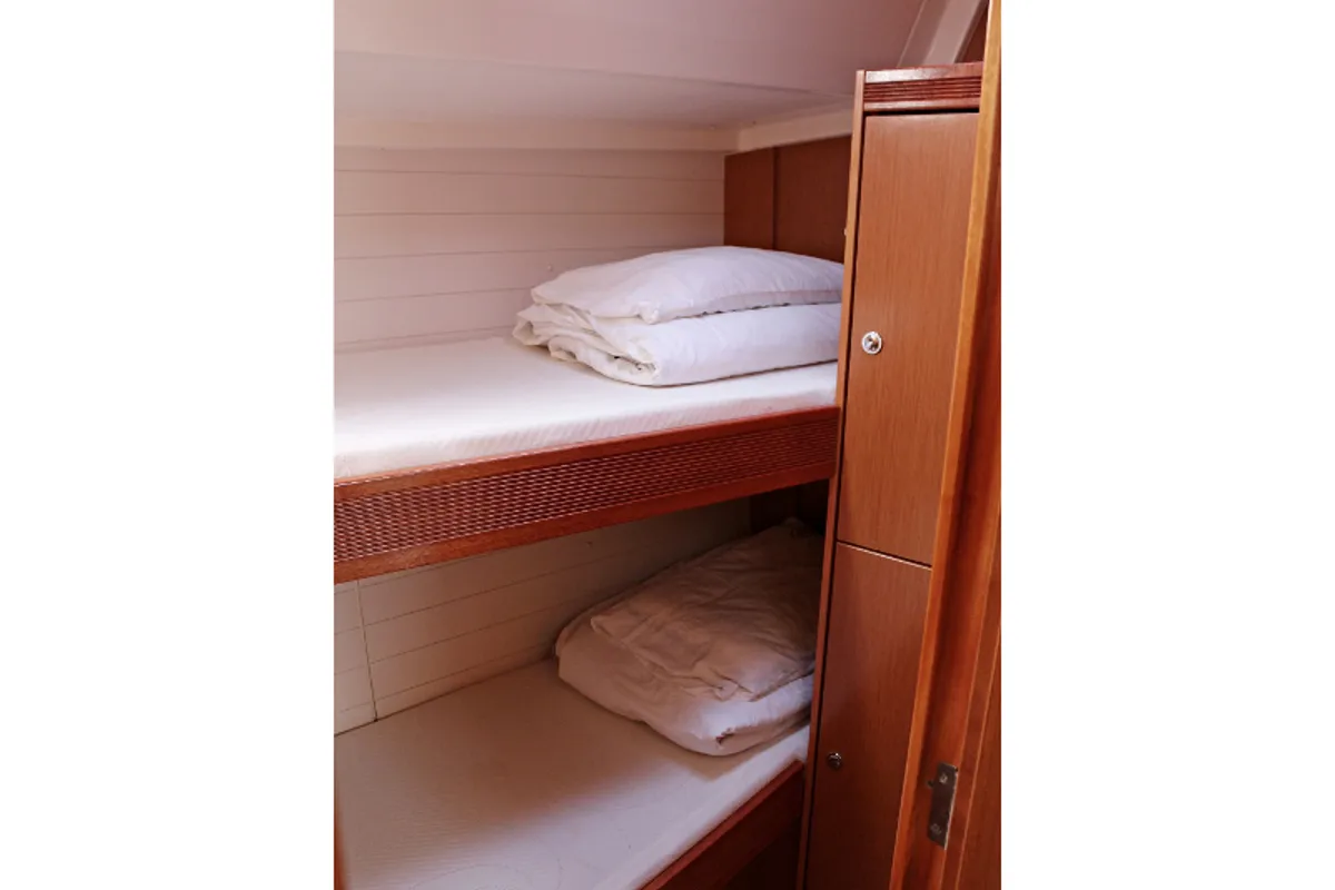 Cabin on Sirena, a Bavaria Cruiser 50 sailboat at Općina Sukošan, Croatia