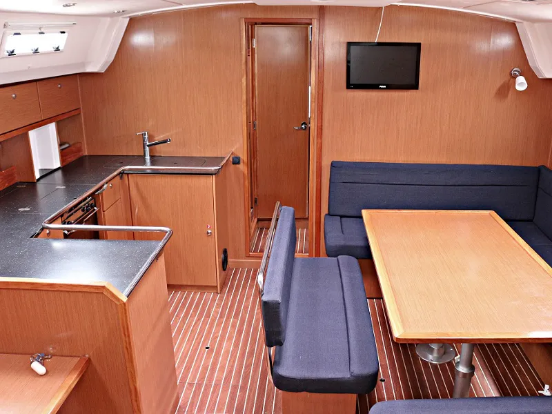 Salon of Sirena, a Bavaria Cruiser 50 sailboat at Općina Sukošan, Croatia